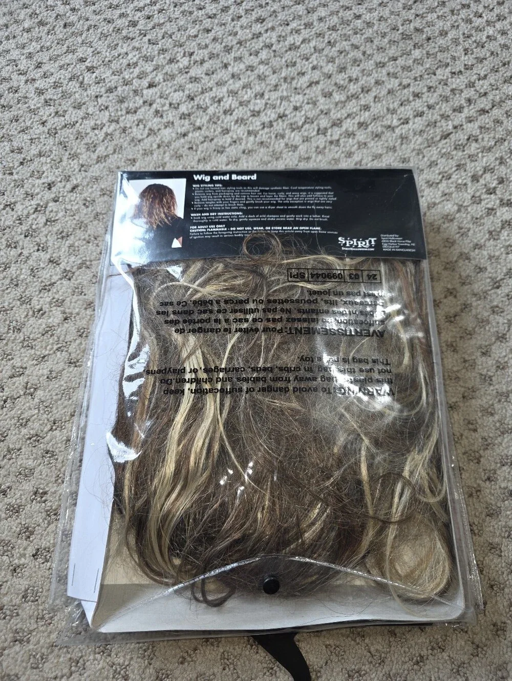 Spirit Wig and Beard Set - Brown Long Hair and Dark Brown Beard